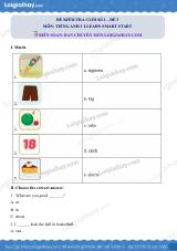 Đề thi học kì 2 Tiếng Anh 3 iLearn Smart Start - Đề số 3